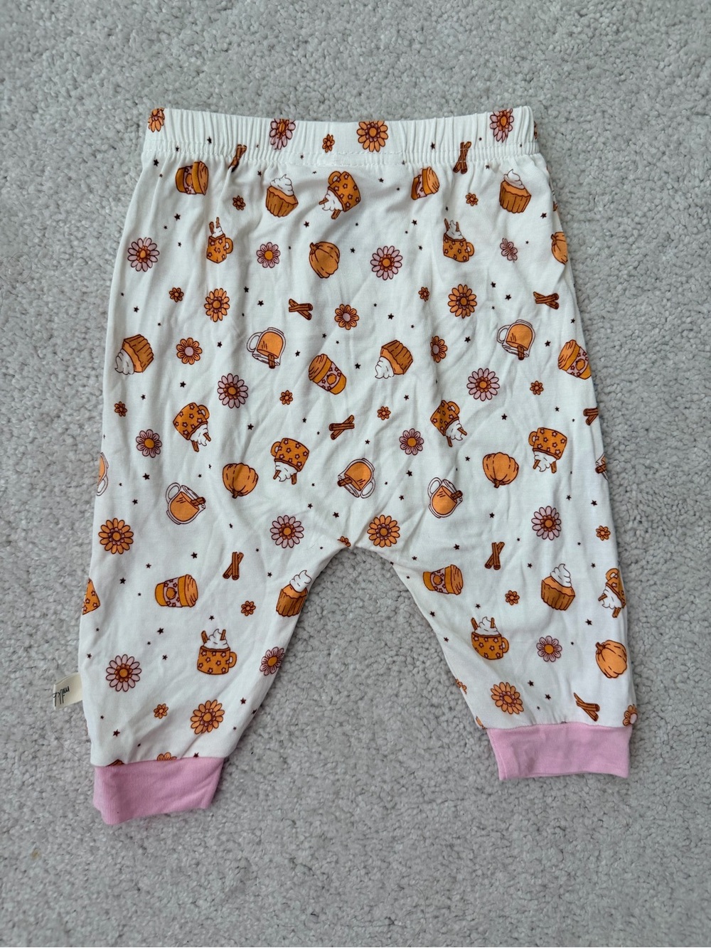 Milkberry Pink-Trim Pumpkin Print Baby Bodysuit & Pants Set - Picture 11 of 11